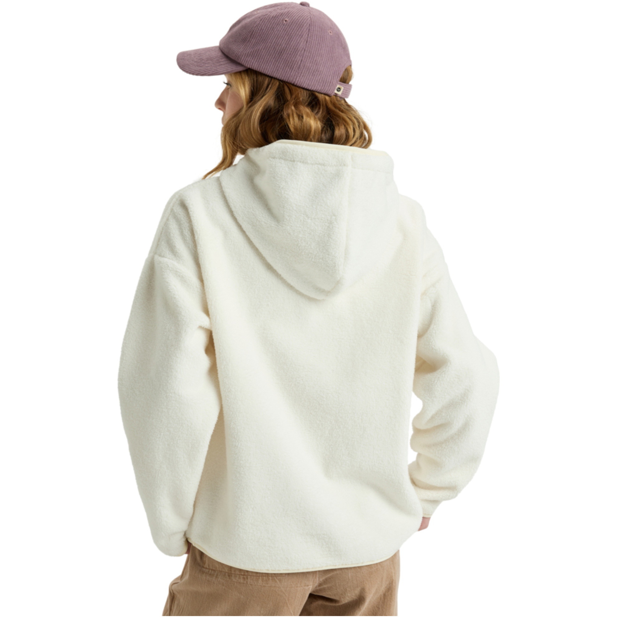 2025 Roxy Frauen Cool Calling Polar Fleece Hoodie ERJPF03221 - Egret